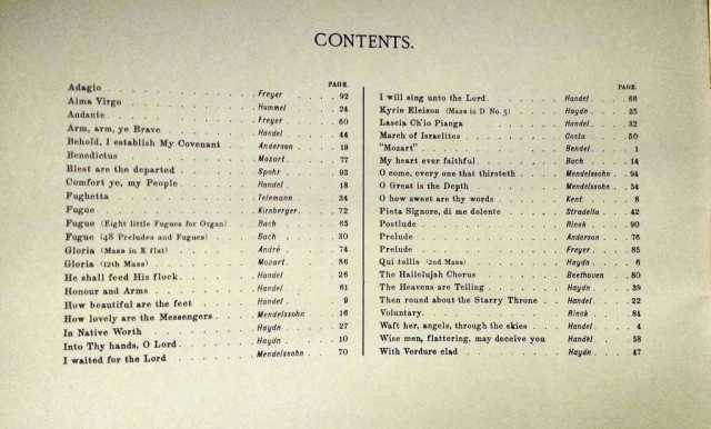 Favourite Transcriptions Contents